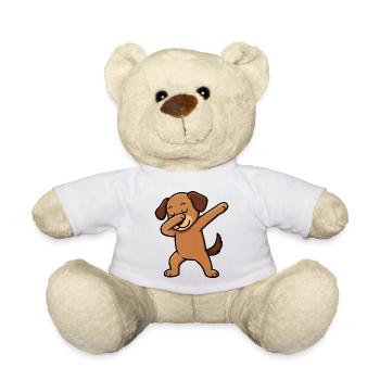 Dabender Dog Cartoon - Teddy Bear - white - Front