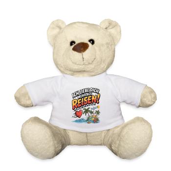I love you more than traveling - Teddy Bear - white - Front