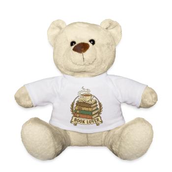 Pile de livres douillette avec tasse à vapeur - Nounours - blanc - Devant