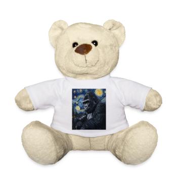 Gorille Gorille Singe Style Van Gogh Nuit étoilée - Nounours - blanc - Devant