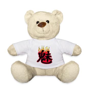 Kanji japonais pour le mot démon - Nounours - blanc - Devant