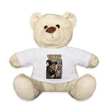 Certified Broom Operator Witch Halloween Costume - Teddy Bear - white - Front