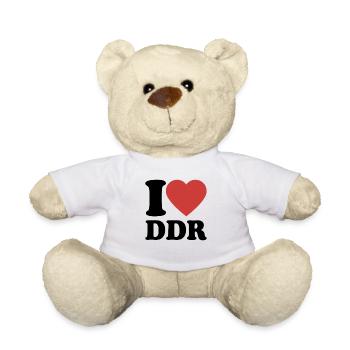 J’aime DDR - Coeur - Ostalgie - Ossi - Nounours - blanc - Devant