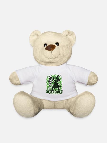 Lustiges Hexen Motiv für Halloween - Teddy - Weiß