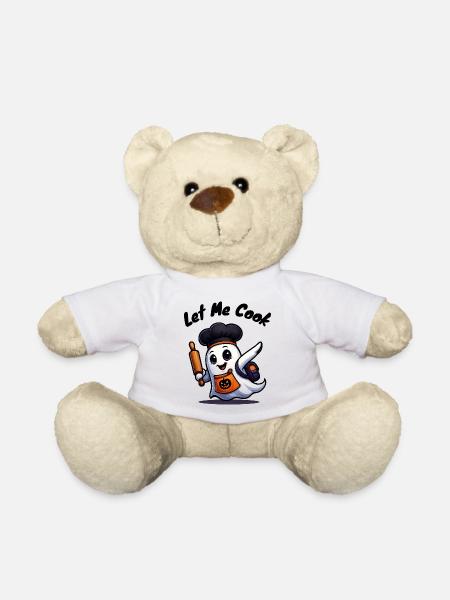 Let Me Cook – Kochender Halloween‑Geist Shirt - Teddy - Weiß