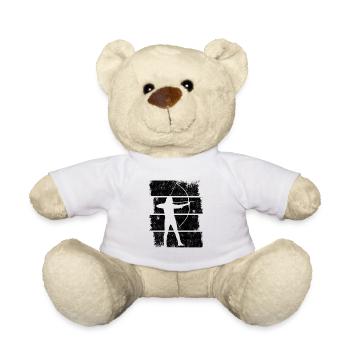 Bogensport Zeichnung - Teddy - Weiß - Vorne