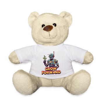 Grow Forward – Retro Sci-Fi Robot - Teddy - Weiß - Vorne