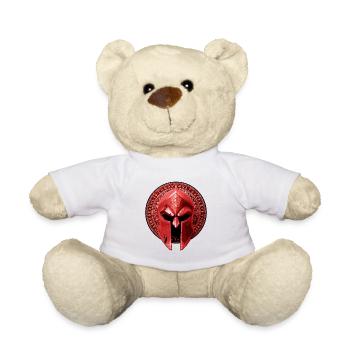 Spartaner Helm Gladiator Rot - Teddy - Weiß - Vorne