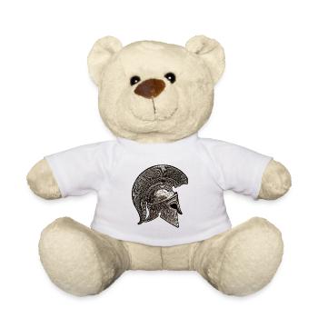 Spartaner Helm Symbol Mythologie - Teddy - Weiß - Vorne