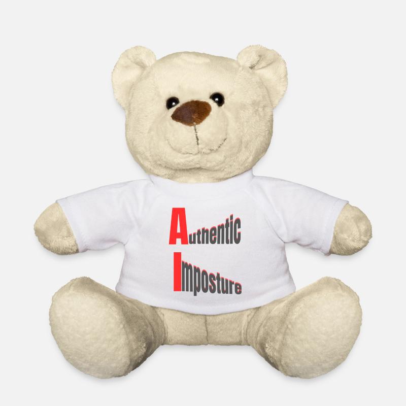 KI – Authentischer Hochstapel – Starkes Grafikdesign - Teddy - Weiß