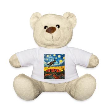 Kängeru Australien Van Gogh Style Starry Night - Teddy - Weiß - Vorne