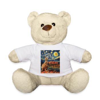 Kängeru Australien Van Gogh Style Starry Night - Teddy - Weiß - Vorne