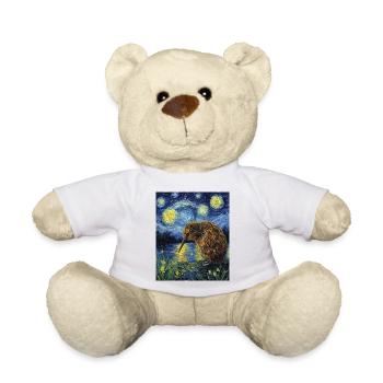Kiwi Neuseeland Van Gogh Style Starry Night - Teddy - Weiß - Vorne