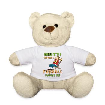 LIEGESTUHL MANN MUTTI KOMM FUßBALL FÄNGT AN - Teddy - Weiß - Vorne