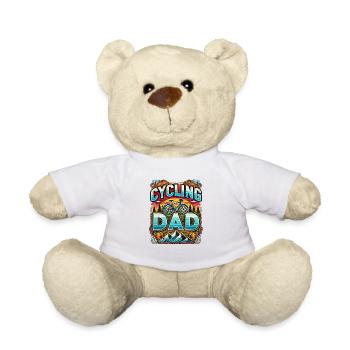 Radfahren Papa Sonnenuntergang Fahrt, Fahrrad Papa - Teddy - Weiß - Vorne
