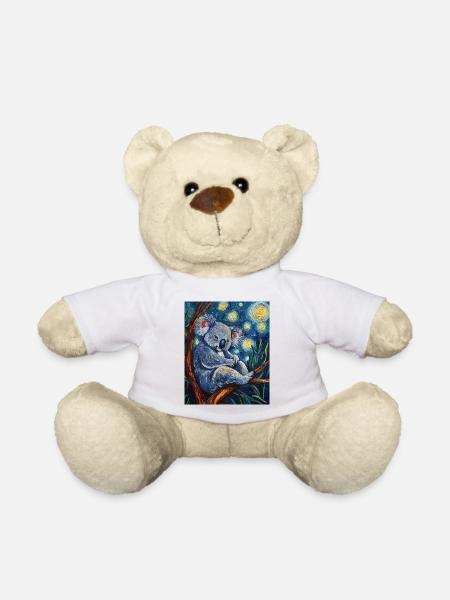 Koala Australien Van Gogh Style Starry Night - Teddy - Weiß