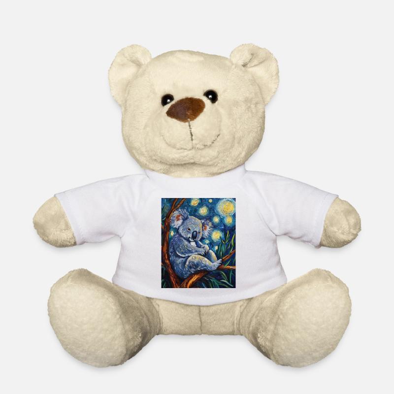 Koala Australien Van Gogh Style Starry Night - Teddy - Weiß