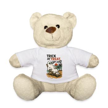 Trick Or Treat Yo Self Halloween Funny Saying - Teddy Bear - white - Front
