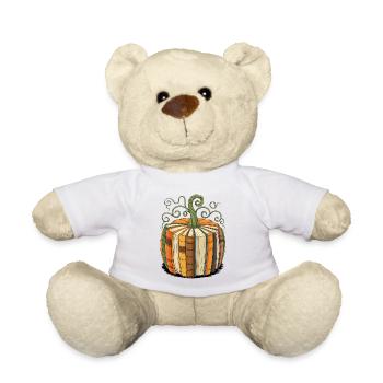 Book Pumpkin for Bookworms Pumpkin Books - Teddy Bear - white - Front