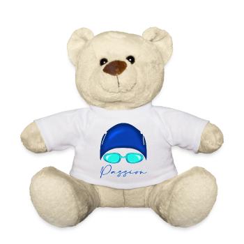 Passion Schwimmen Neon Blau - Teddy - Weiß - Vorne