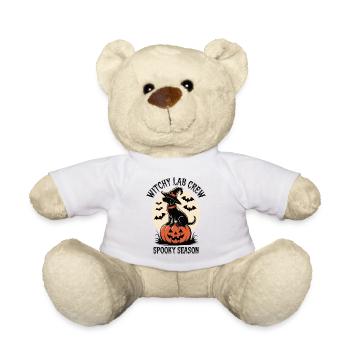 Hexenhund auf Kürbis Halloween crew - Teddy - Weiß - Vorne
