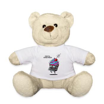 Cyber Cupcake mit Tastaturroboter - Teddy - Weiß - Vorne