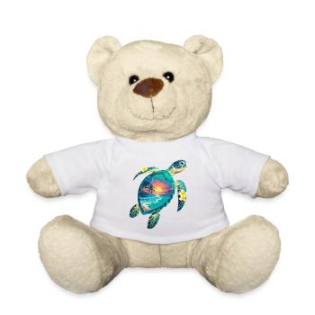 Schildkröte Wellen Surf Turtle Surfer Schildkröten - Teddy - Weiß - Vorne