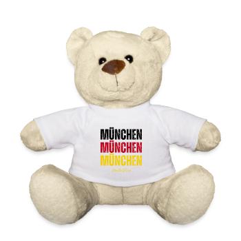 Memory of Munich, Munich Germany - Teddy Bear - white - Front