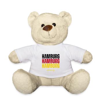 Hambourg Allemagne, souvenir de Hambourg - Nounours - blanc - Devant