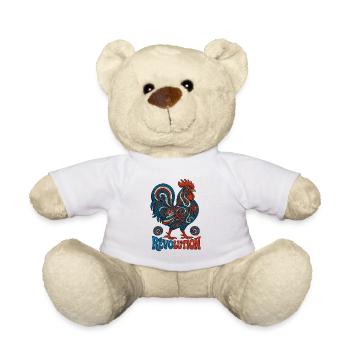 Französischer Hahn - Revolution - Frankreich - Teddy - Weiß - Vorne