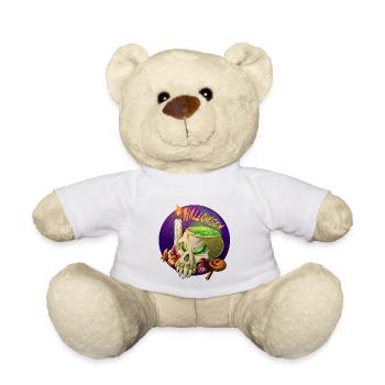 Halloween Skull - Teddy Bear - white - Front
