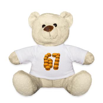 Drôle 67 Mème avec Burger - Nounours - blanc - Devant