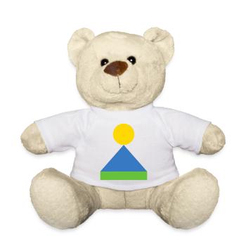 Geometric Triangle Sunrise - Teddy Bear - white - Front