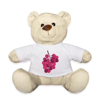 Lebendige rosa Trauben Traube - Teddy - Weiß - Vorne