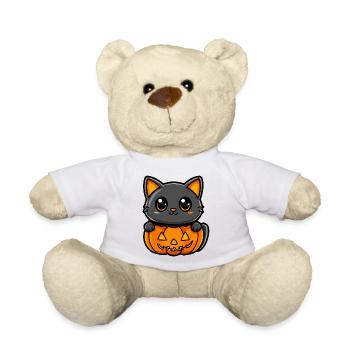 Cat Halloween Cat Comic - Teddy Bear - white - Front