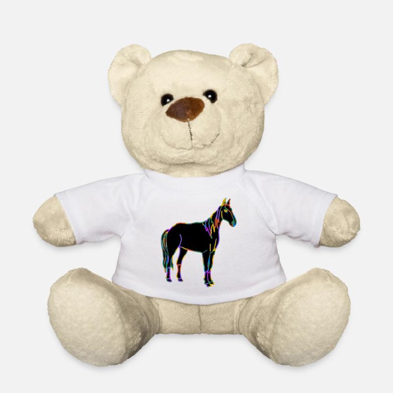 Cheval - Nounours - blanc