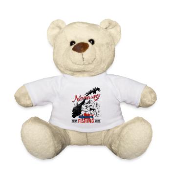 Norway Fishing Tour 2025 - Angler Gift - Teddy Bear - white - Front