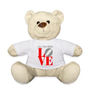 All You Need Is Love Pop Art - Teddy Bear - white - Front