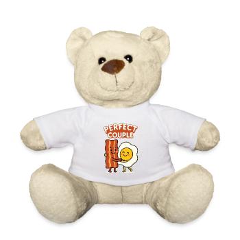 Perfect Couple: Bacon and Egg Hug Delight - Teddy Bear - white - Front