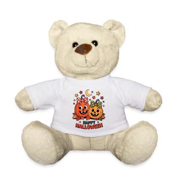 Kuschelige Kürbisfreunde Halloween - Teddy - Weiß - Vorne