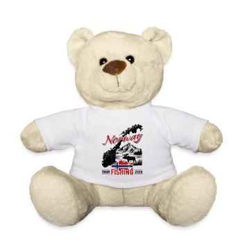 Norway Fishing Tour 2026 - Angler Gift - Teddy Bear - white - Front