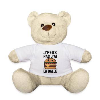 Ich kann nicht ich habe den Slab Humor lustigen Burger - Teddy - Weiß - Vorne