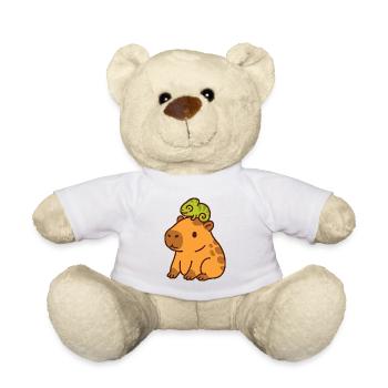 Capybara et caméléon – Amis pour la vie 🦎🦫 - Nounours - blanc - Devant