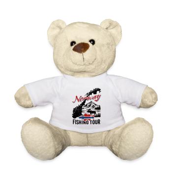 Norway Fishing Tour - Angler Gift - Teddy Bear - white - Front