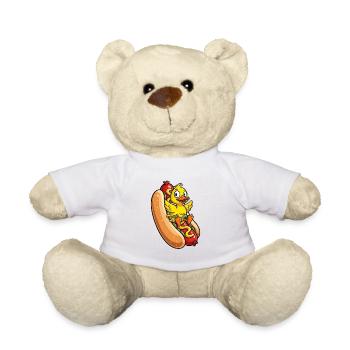 Süße Ente Rutsche Spielplatz Cartoon Fast Food  - Teddy - Weiß - Vorne