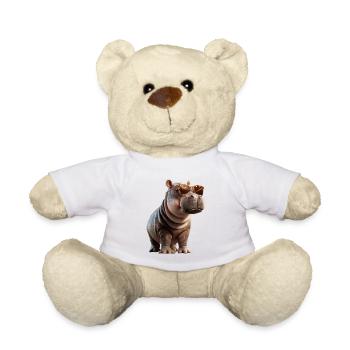 Nilpferd Flusspferd Mama Hippopotamus Cooles Hippo - Nounours - blanc - Devant