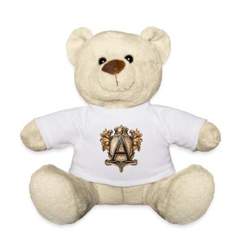 A Letter Name Crown - Teddy Bear - white - Front
