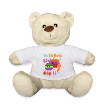 Das Geburtstagskind Pop-It 7 - Teddy - Weiß - Vorne