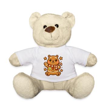 Capybara en pain d’épice sucré – Kawaii Christmas Design - Nounours - blanc - Devant