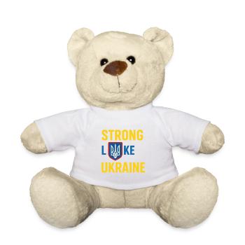 Strong Like Ukraine – Proud Ukraine Shirt - Teddy Bear - white - Front